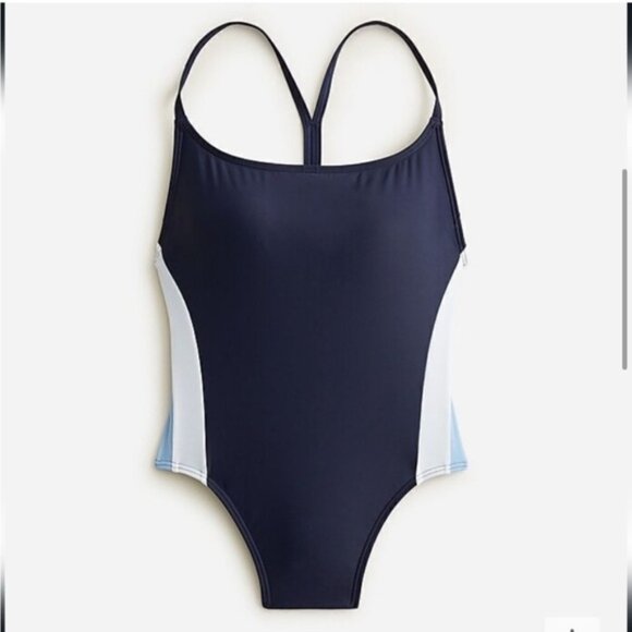 J. Crew Other - NWT J.Crew Women’s Blue Colorblock Active One Piece Swimsuit Size 22